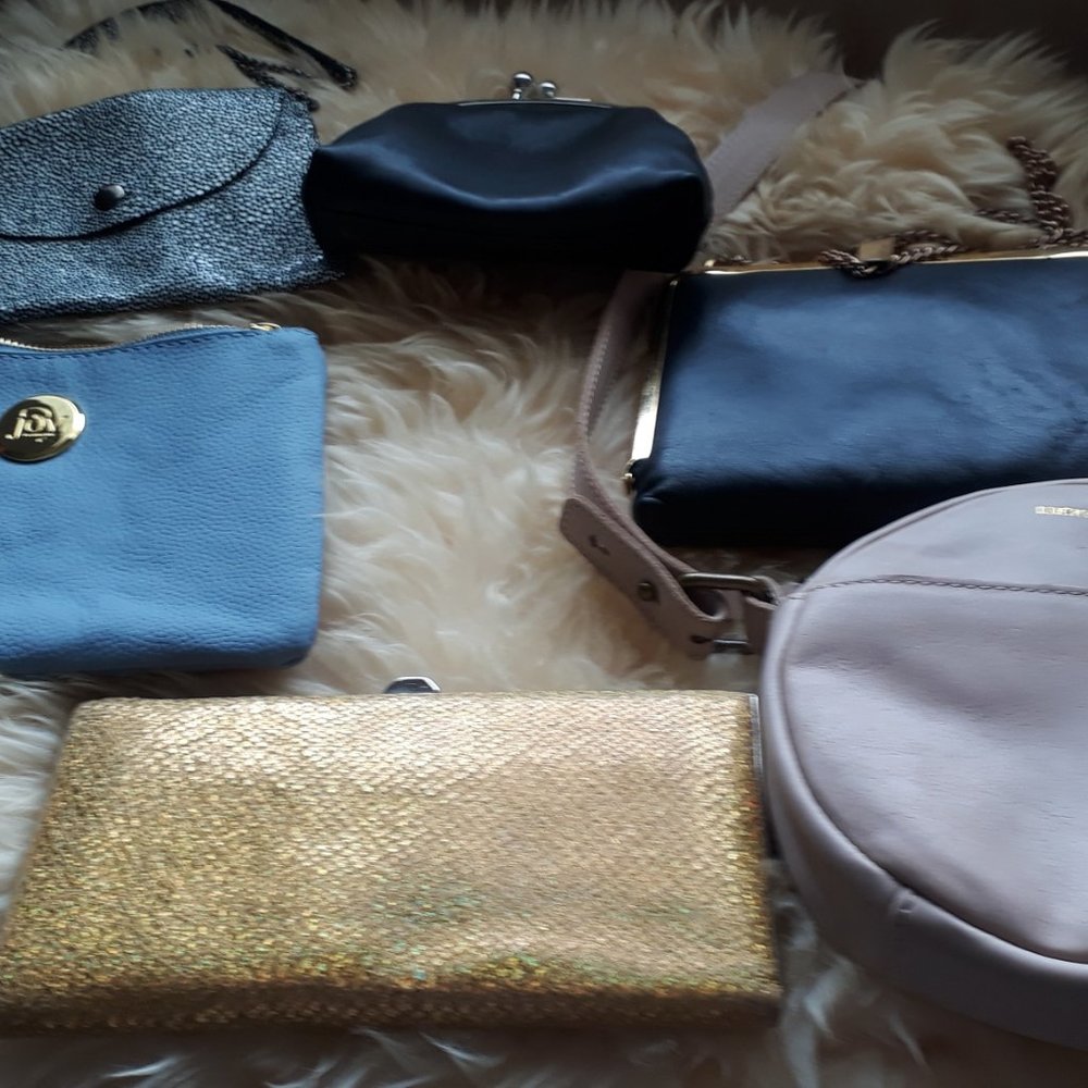 Group of small leather purses